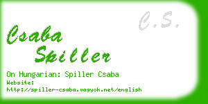 csaba spiller business card